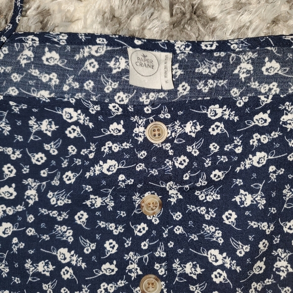 Paper Crane Navy Blue Tank Top 💙 - Picture 2 of 10